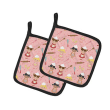Load image into Gallery viewer, Bakers Delight on Pink Pot Holders - Set of 2 - Heat-Resistant Kitchen Essentials BB7312PTHD