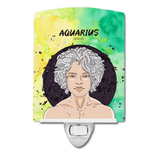 Load image into Gallery viewer, Aquarius Zodiac Sign Ceramic Night Light BB7315CNL
