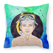 Load image into Gallery viewer, Pisces Zodiac Sign Fabric Decorative Pillow BB7316PW1818