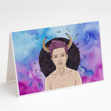 Load image into Gallery viewer, Taurus Zodiac Sign Greeting Cards -  Blank Note Cards – 8-Pack of Artist-Designed Cards with Envelopes