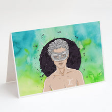 Load image into Gallery viewer, Gemini Zodiac Sign Greeting Cards -  Blank Note Cards – 8-Pack of Artist-Designed Cards with Envelopes