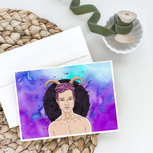 Load image into Gallery viewer, Capricorn Zodiac Sign Greeting Cards -  Blank Note Cards – 8-Pack of Artist-Designed Cards with Envelopes