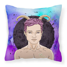 Load image into Gallery viewer, Capricorn Zodiac Sign Fabric Decorative Pillow BB7326PW1818