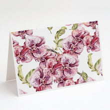 Load image into Gallery viewer, Orchids Greeting Cards -  Blank Note Cards – 8-Pack of Artist-Designed Cards with Envelopes