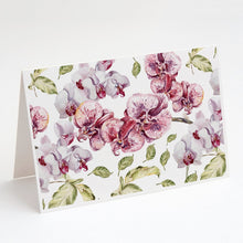 Load image into Gallery viewer, Orchids Greeting Cards -  Blank Note Cards – 8-Pack of Artist-Designed Cards with Envelopes