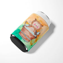 Load image into Gallery viewer, Owl Bathing Watercolor Can or Bottle Hugger BB7342CC