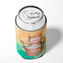 Load image into Gallery viewer, Owl Bathing Watercolor Can or Bottle Hugger BB7342CC