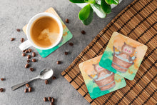 Load image into Gallery viewer, Owl Bathing Watercolor Foam Coaster  BB7342FC