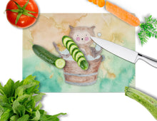 Load image into Gallery viewer, Owl Bathing Watercolor Glass Cutting Boards – Durable, Decorative Kitchen Art Large BB7342LCB