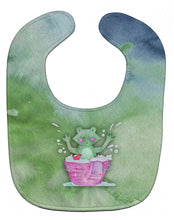Load image into Gallery viewer, Frog Bathing Watercolor Baby Bib BB7343BIB