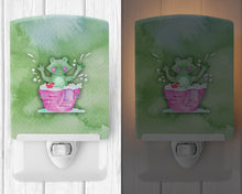Load image into Gallery viewer, Frog Bathing Watercolor Ceramic Night Light BB7343CNL