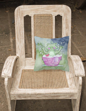 Load image into Gallery viewer, Frog Bathing Watercolor Fabric Decorative Pillow BB7343PW1818