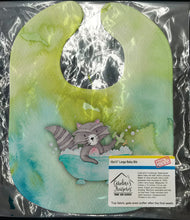 Load image into Gallery viewer, Raccoon Bathing Watercolor Baby Bib BB7345BIB