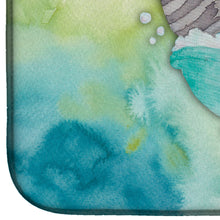 Load image into Gallery viewer, Raccoon Bathing Watercolor Dish Drying Mat – Absorbent, Artistic Kitchen Essentials BB7345DDM