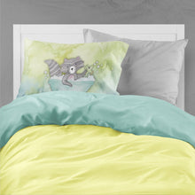 Load image into Gallery viewer, Raccoon Bathing Watercolor Fabric Standard Pillowcase – Artistic Decorative Front, White Back BB7345PILLOWCASE