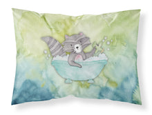 Load image into Gallery viewer, Raccoon Bathing Watercolor Fabric Standard Pillowcase – Artistic Decorative Front, White Back BB7345PILLOWCASE