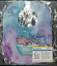 Load image into Gallery viewer, Elephant Bathing Watercolor Baby Bib BB7346BIB