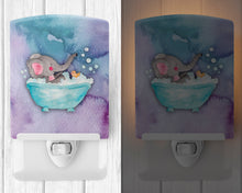 Load image into Gallery viewer, Elephant Bathing Watercolor Ceramic Night Light BB7346CNL