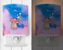 Load image into Gallery viewer, Bear and Bubbles Watercolor Ceramic Night Light BB7347CNL