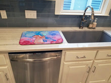 Load image into Gallery viewer, Bear and Bubbles Watercolor Dish Drying Mat – Absorbent, Artistic Kitchen Essentials BB7347DDM