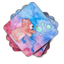 Load image into Gallery viewer, Bear and Bubbles Watercolor Foam Coaster  BB7347FC
