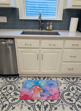Load image into Gallery viewer, Bear and Bubbles Watercolor Machine Washable Memory Foam Mat BB7347RUG