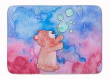Load image into Gallery viewer, Bear and Bubbles Watercolor Machine Washable Memory Foam Mat BB7347RUG