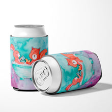 Load image into Gallery viewer, Rabbit and Squirrel Bathing Watercolor Can or Bottle Hugger BB7348CC