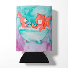 Load image into Gallery viewer, Rabbit and Squirrel Bathing Watercolor Can or Bottle Hugger BB7348CC