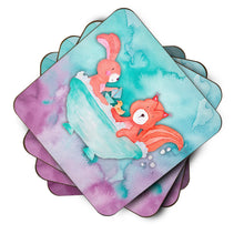 Load image into Gallery viewer, Rabbit and Squirrel Bathing Watercolor Foam Coaster  BB7348FC
