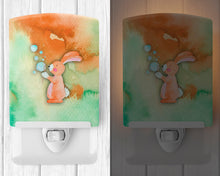 Load image into Gallery viewer, Rabbit and Bubbles Watercolor Ceramic Night Light BB7349CNL