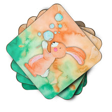 Load image into Gallery viewer, Rabbit and Bubbles Watercolor Foam Coaster  BB7349FC