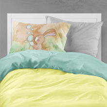 Load image into Gallery viewer, Rabbit and Bubbles Watercolor Fabric Standard Pillowcase – Artistic Decorative Front, White Back BB7349PILLOWCASE