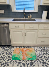 Load image into Gallery viewer, Rabbit and Bubbles Watercolor Machine Washable Memory Foam Mat BB7349RUG