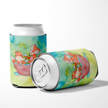 Load image into Gallery viewer, Foxes Bathing Watercolor Can or Bottle Hugger BB7350CC