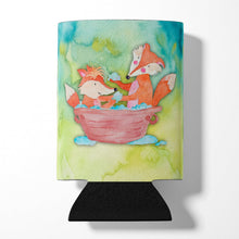 Load image into Gallery viewer, Foxes Bathing Watercolor Can or Bottle Hugger BB7350CC