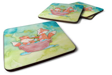Load image into Gallery viewer, Foxes Bathing Watercolor Foam Coaster  BB7350FC