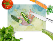 Load image into Gallery viewer, Foxes Bathing Watercolor Glass Cutting Boards – Durable, Decorative Kitchen Art Large BB7350LCB