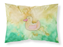 Load image into Gallery viewer, Rubber Duckie Watercolor Fabric Standard Pillowcase – Artistic Decorative Front, White Back BB7351PILLOWCASE
