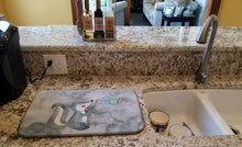 Load image into Gallery viewer, Skunk and Bubbles Watercolor Dish Drying Mat – Absorbent, Artistic Kitchen Essentials BB7352DDM