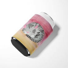 Load image into Gallery viewer, Sleeping Grey Cat Watercolor Can or Bottle Hugger BB7353CC