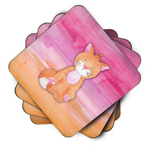 Load image into Gallery viewer, Orange Cat Watercolor Foam Coaster  BB7354FC