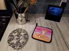 Load image into Gallery viewer, Orange Cat Watercolor Pot Holders - Set of 2 - Heat-Resistant Kitchen Essentials BB7354PTHD