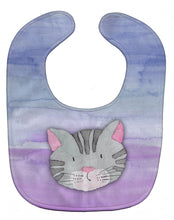 Load image into Gallery viewer, Cat Face Watercolor Baby Bib BB7355BIB