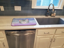 Load image into Gallery viewer, Cat Face Watercolor Dish Drying Mat – Absorbent, Artistic Kitchen Essentials BB7355DDM
