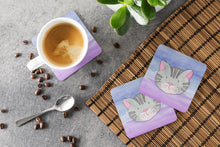 Load image into Gallery viewer, Cat Face Watercolor Foam Coaster  BB7355FC