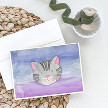Load image into Gallery viewer, Cat Face Watercolor Greeting Cards -  Blank Note Cards – 8-Pack of Artist-Designed Cards with Envelopes