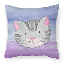 Load image into Gallery viewer, Cat Face Watercolor Fabric Decorative Pillow BB7355PW1818