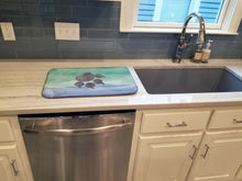 Load image into Gallery viewer, Cat Paw Watercolor Dish Drying Mat – Absorbent, Artistic Kitchen Essentials BB7356DDM