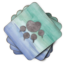 Load image into Gallery viewer, Cat Paw Watercolor Foam Coaster  BB7356FC